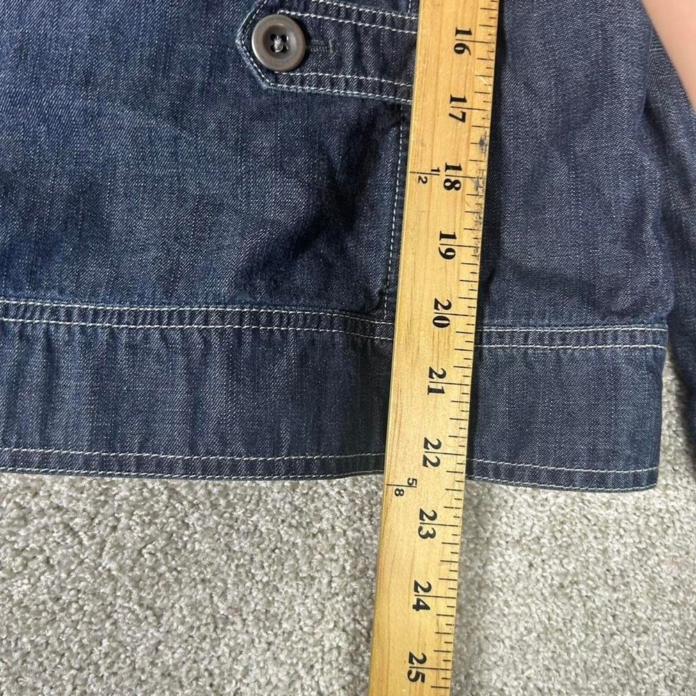 Vintage women's Eddie Bauer denim hooded lightweight zip up jacket Size M - Picture 5 of 6